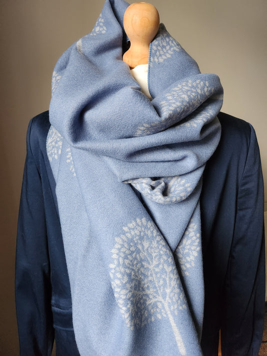 Tree of life scarf in blue