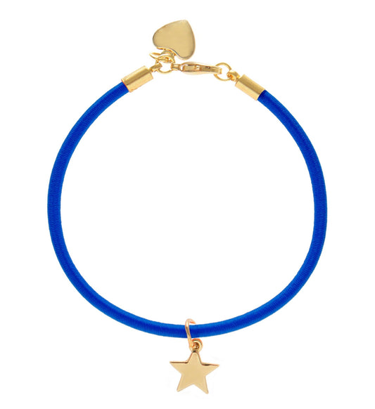 Blue elastic bracelet