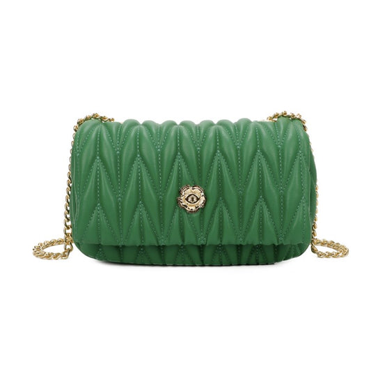 Quilted emerald bag