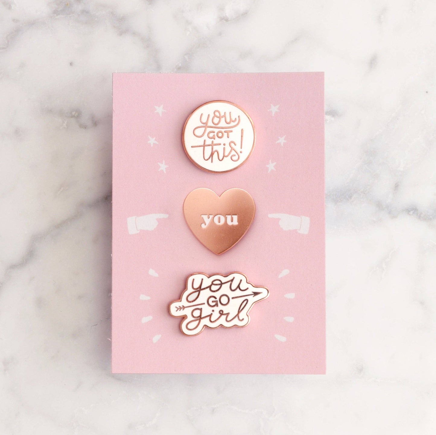 Positive Enamel Pin Set