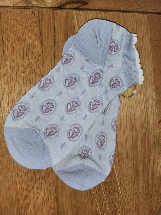 Trainer socks - lilac flower