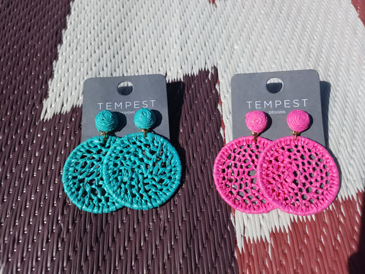 Weave Disc Earrings