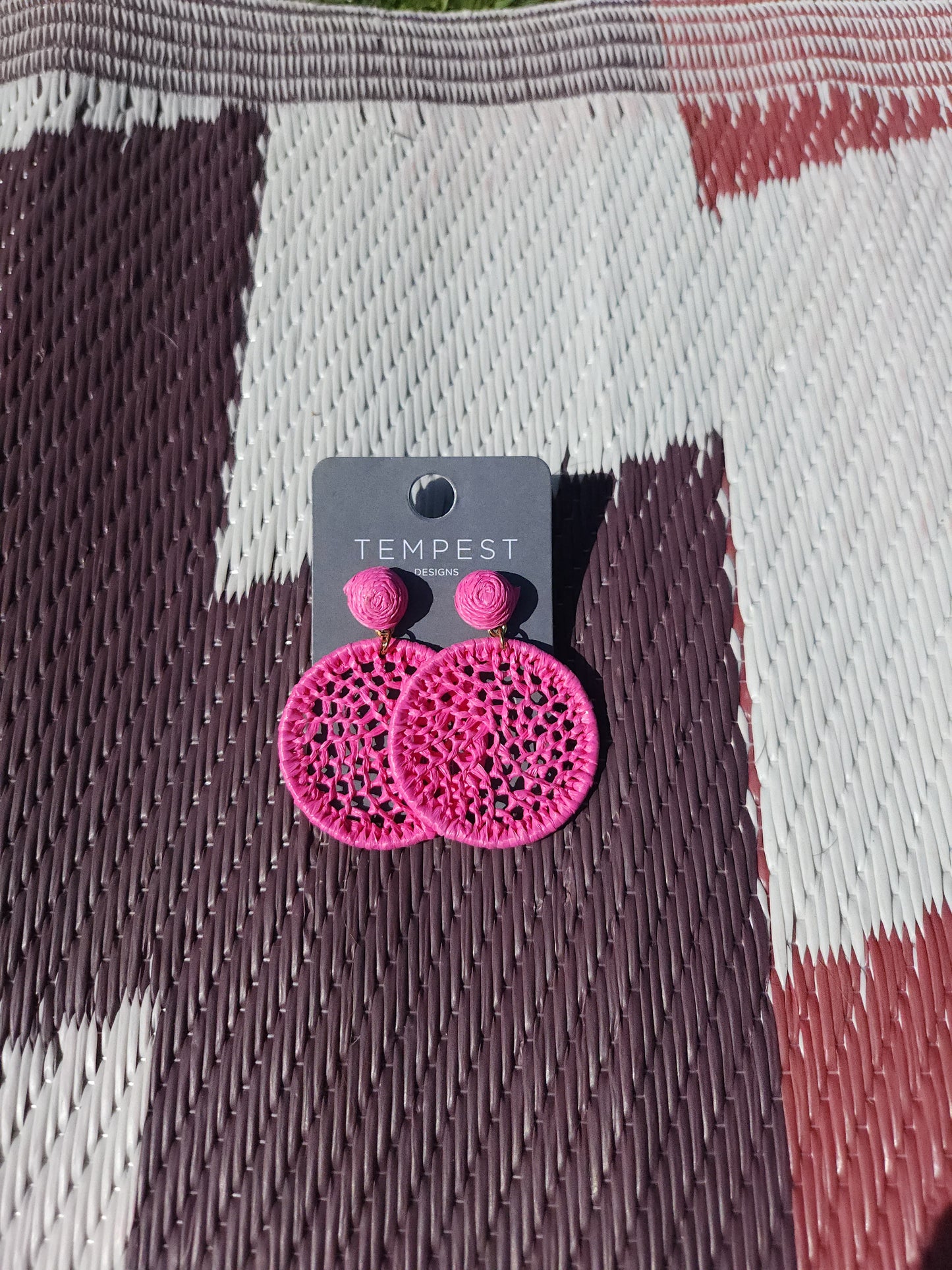 Weave Disc Earrings