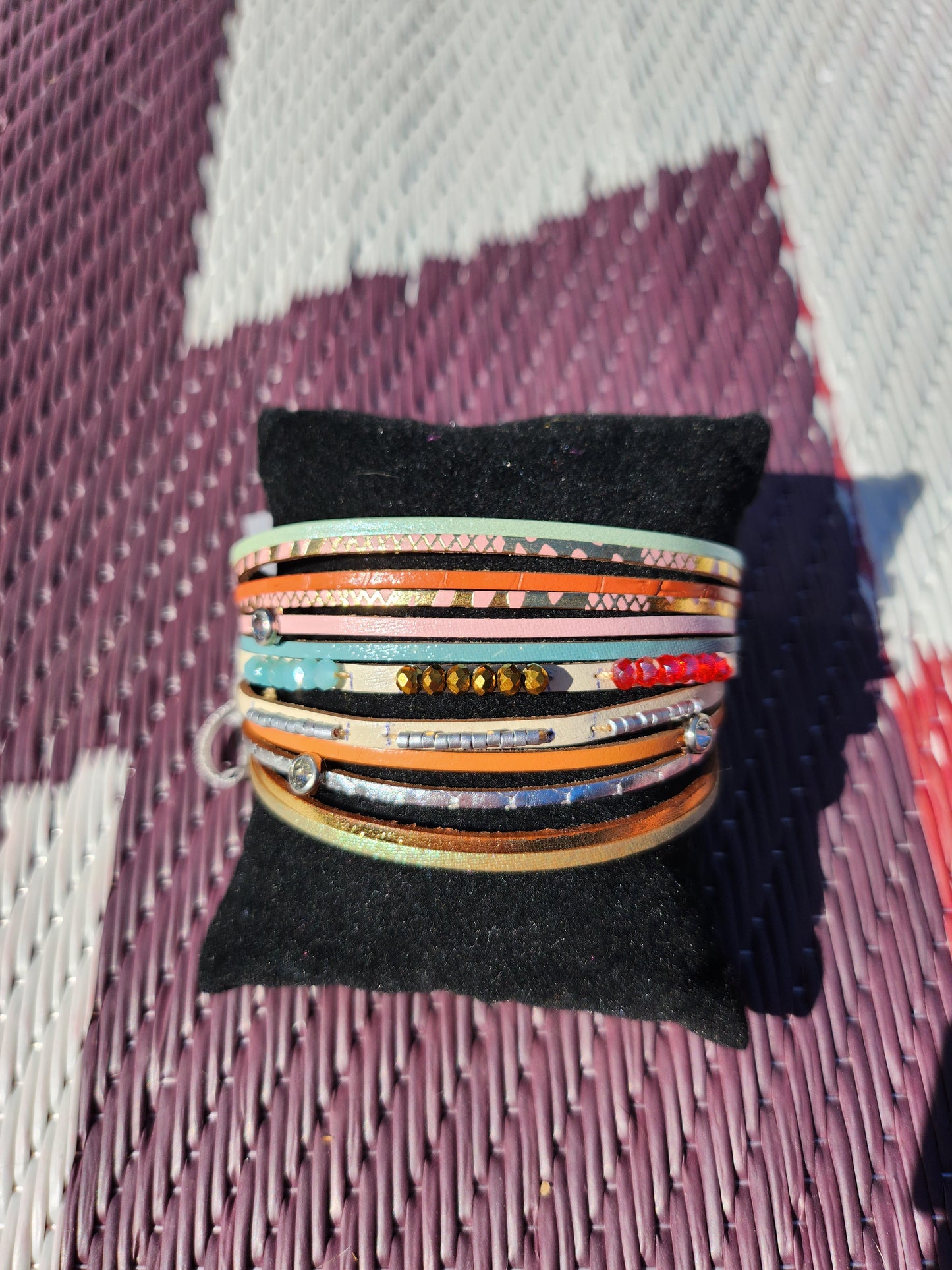 Faux leather cuff