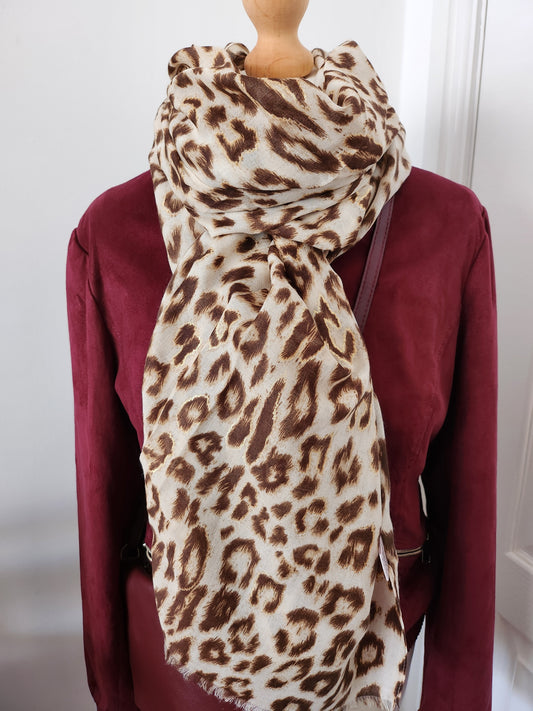 Leopard print scarf