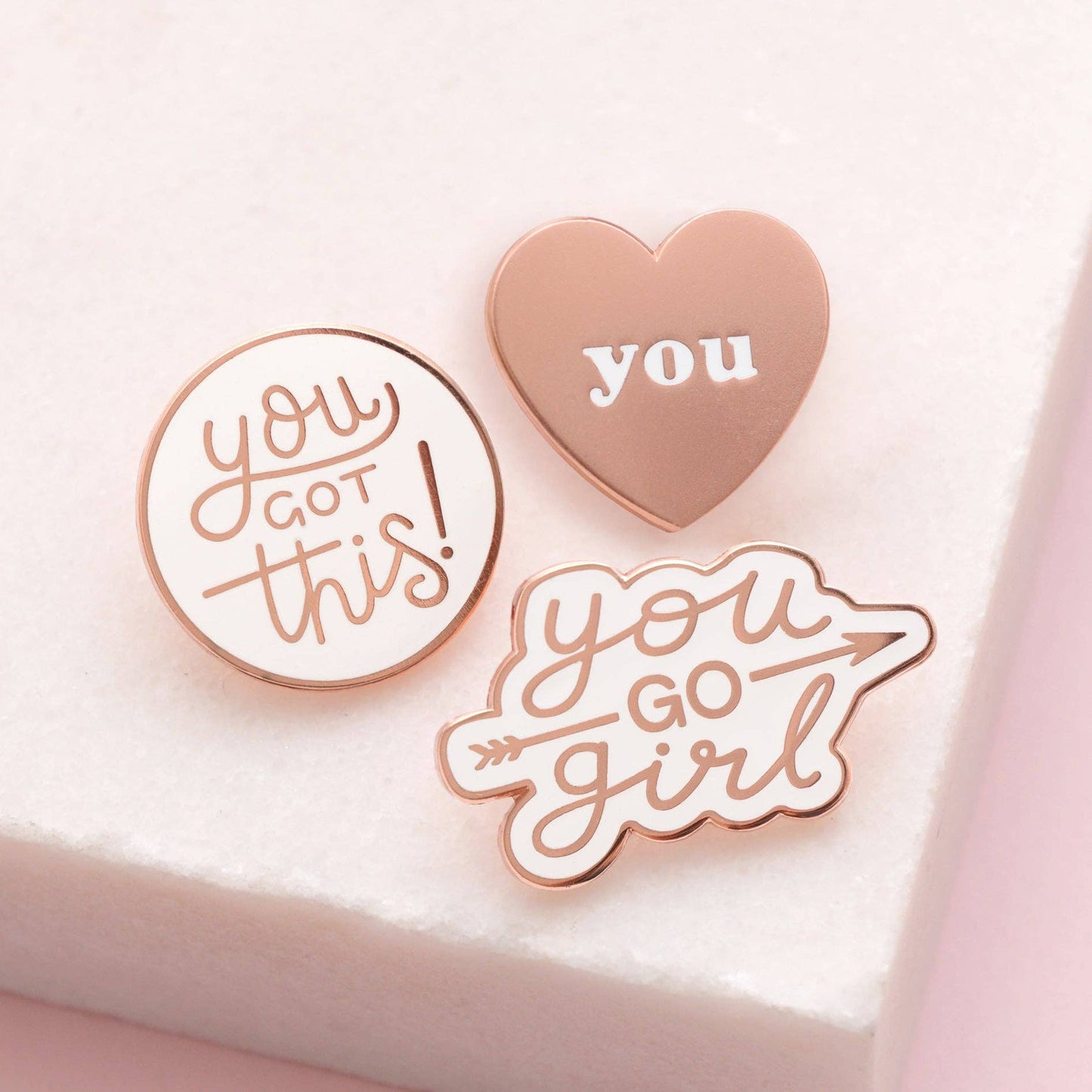 Positive Enamel Pin Set