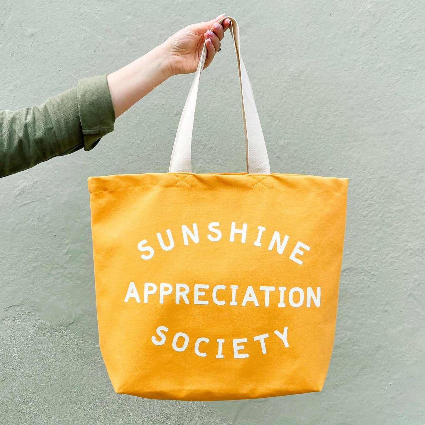 Sunshine Appreciation Society - Yellow Canvas Tote Bag