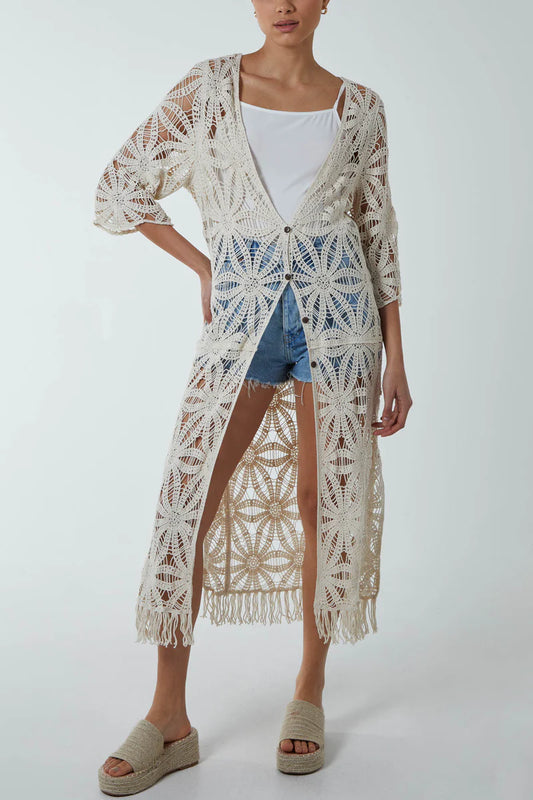 Ivory crochet cardigan