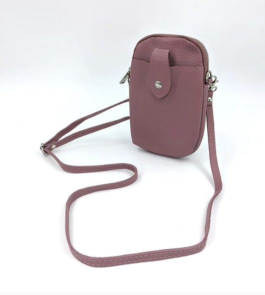 Leather mini crossbody bag