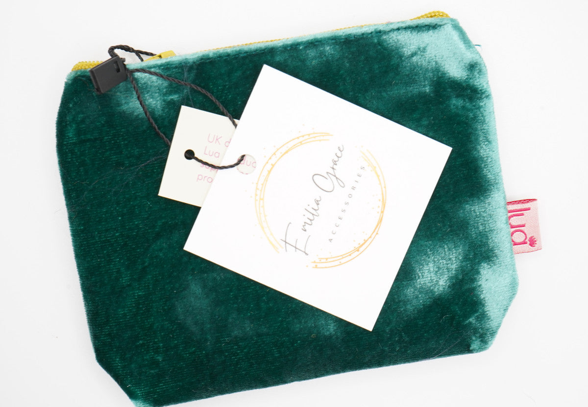 Lua velvet coin purse green