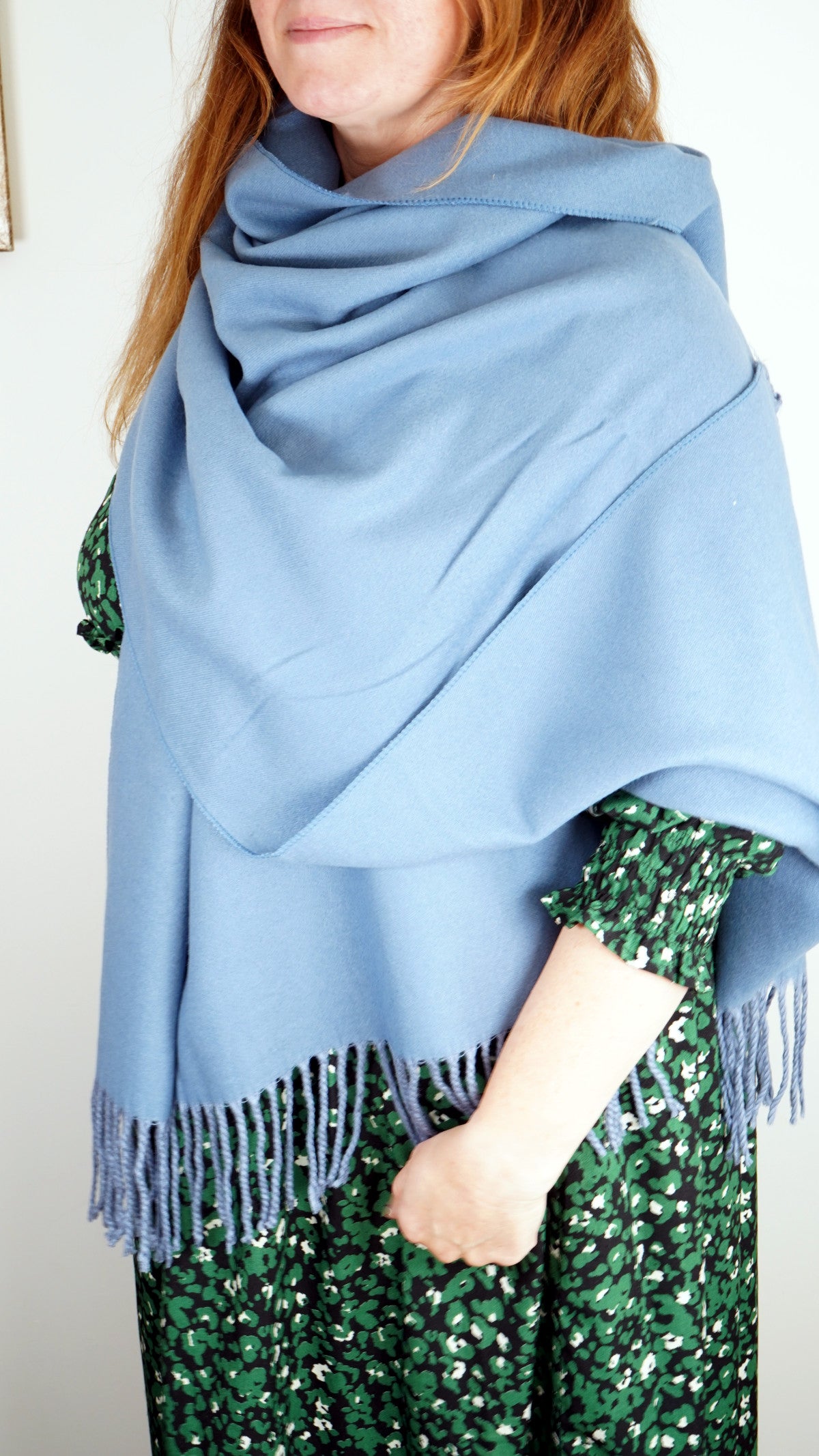 Eco Style pashmina teal blue